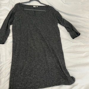 Heather Grey sweater dress with 3/4 sleeves. GAP size M